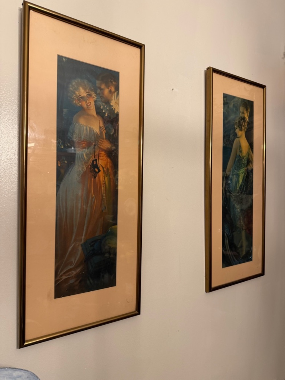 Gene Pressler 1926 Prints, Honeymoon in the Alps and Persian Lady 36” tall